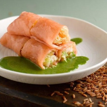 Organic Brown Rice Roll With Prawn, Hakka Style (only available for LUNCH)